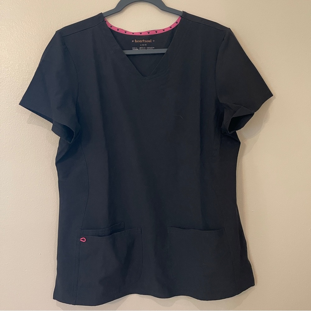 HeartSoul Women's Black Scrubs Top